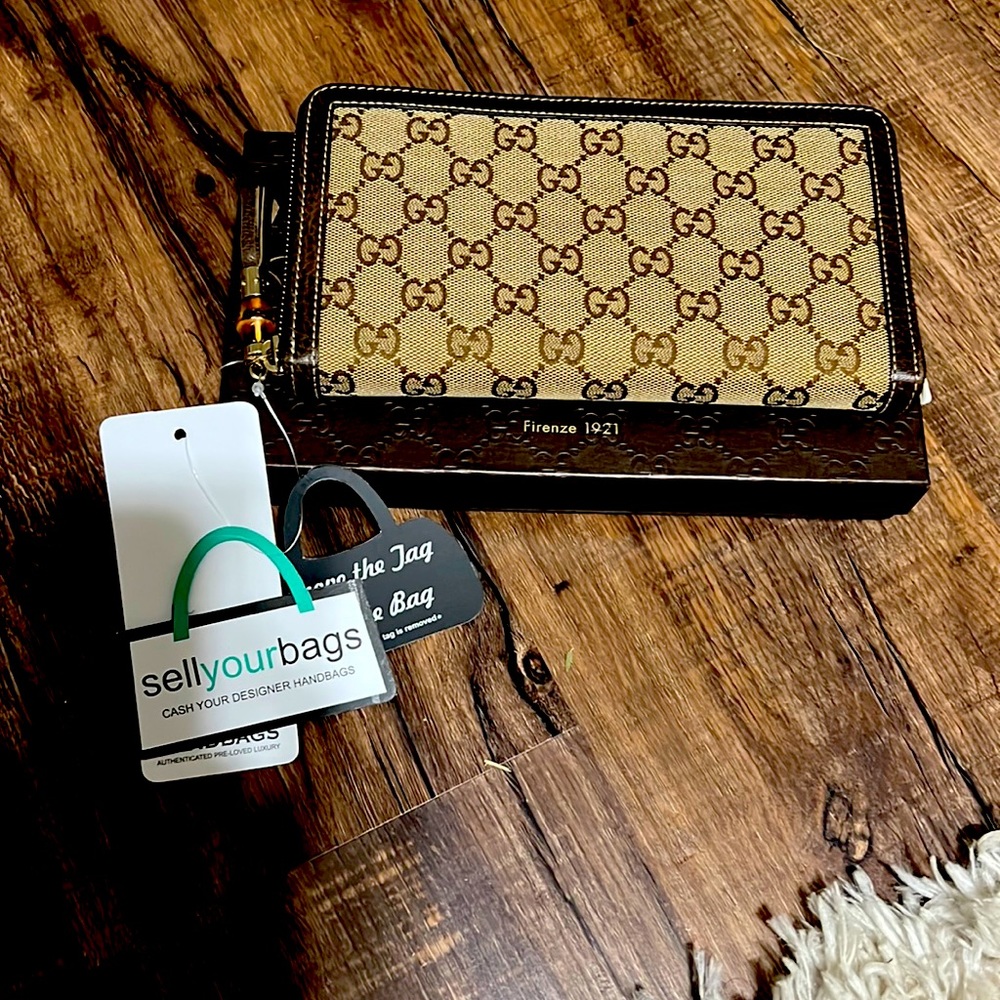 Gucci Brown and Tan Wallet